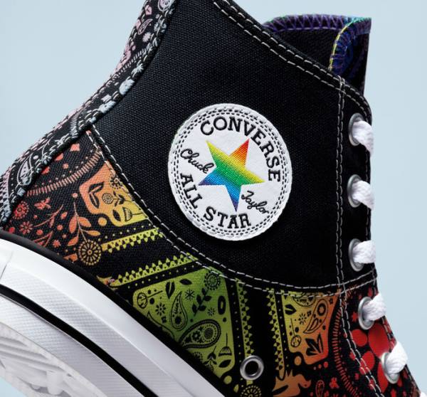 Zapatillas Altas Converse Chuck Taylor All Star Pride Negras Rojas | CV-297UIY