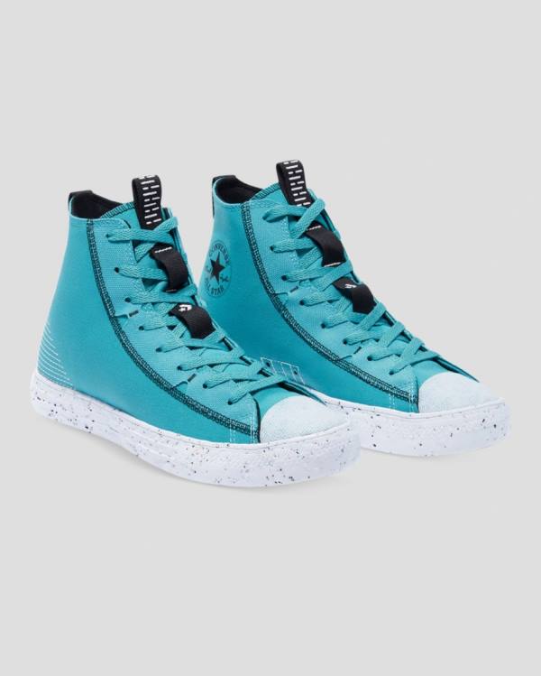 Zapatillas Altas Converse Chuck Taylor All Star Crater Renew Knit Azules | CV-387OGP