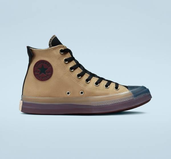 Zapatillas Altas Converse Chuck Taylor All Star CX Stretch Canvas Negras Burdeos Oscuro | CV-391UJE