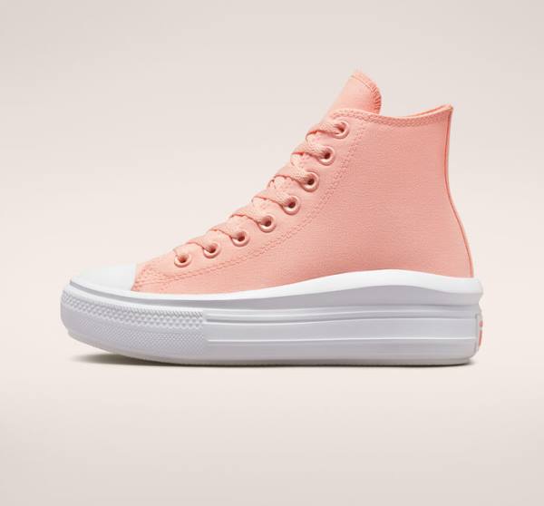 Zapatillas Altas Converse Chuck Taylor All Star Move Platform Canvas Rosas Blancas Rosas | CV-419UNE