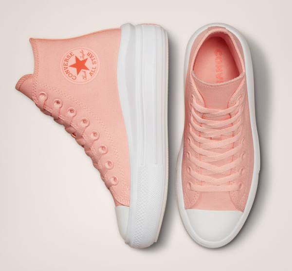 Zapatillas Altas Converse Chuck Taylor All Star Move Platform Canvas Rosas Blancas Rosas | CV-419UNE