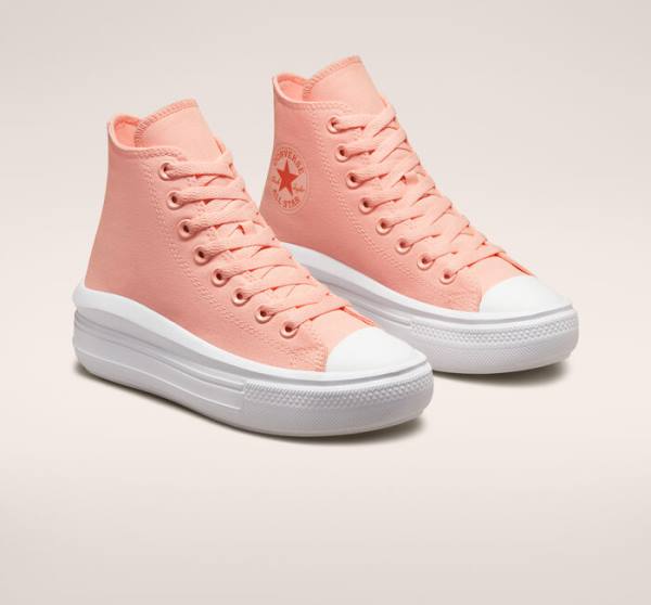 Zapatillas Altas Converse Chuck Taylor All Star Move Platform Canvas Rosas Blancas Rosas | CV-419UNE