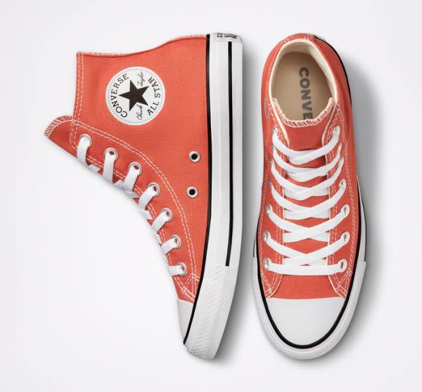 Zapatillas Altas Converse Chuck Taylor All Star Seasonal Color Naranjas | CV-543KCH