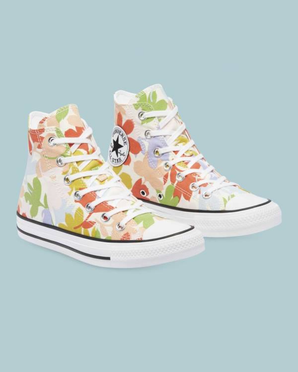 Zapatillas Altas Converse Chuck Taylor All Star Garden Party All Over Beige | CV-561FMT