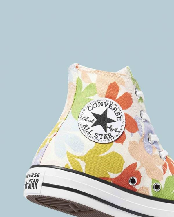 Zapatillas Altas Converse Chuck Taylor All Star Garden Party All Over Beige | CV-561FMT