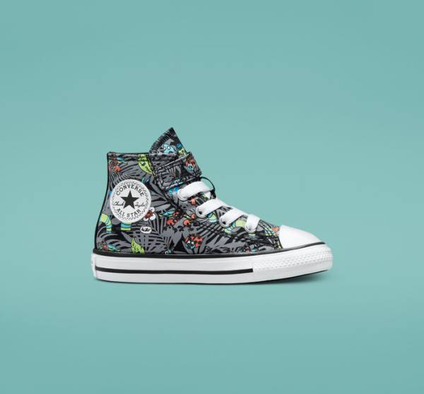 Zapatillas Altas Converse Chuck Taylor All Star Easy-On Plants Negras Verde Claro Blancas | CV-643BKX