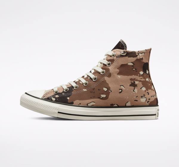 Zapatillas Altas Converse Chuck Taylor All Star Archive Camo Marrones Negras | CV-698HFV