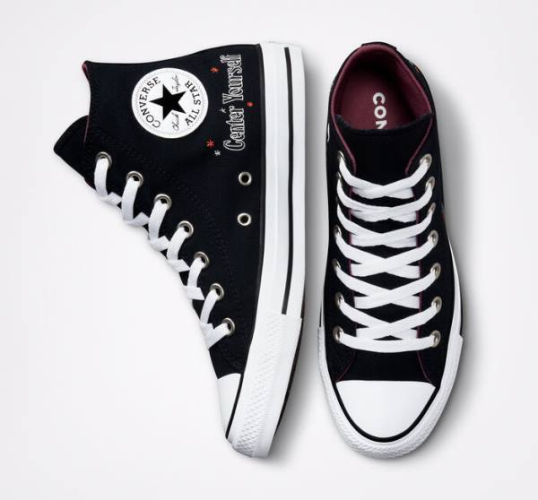 Zapatillas Altas Converse Chuck Taylor All Star You Are On The Right Path Negras Blancas | CV-719UHF