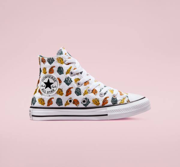 Zapatillas Altas Converse Chuck Taylor All Star Dino Daze Blancas Verde Oscuro Negras | CV-745CLW