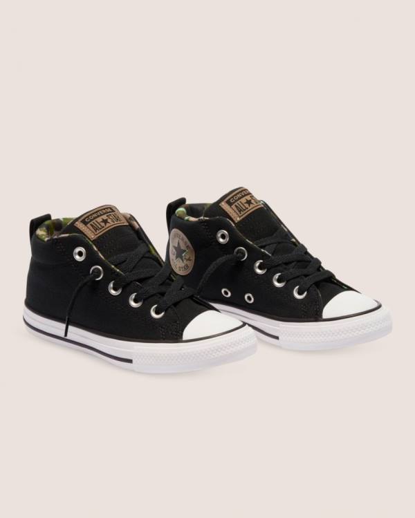 Zapatillas Altas Converse Chuck Taylor All Star Street Digi Camo Negras | CV-756KBI