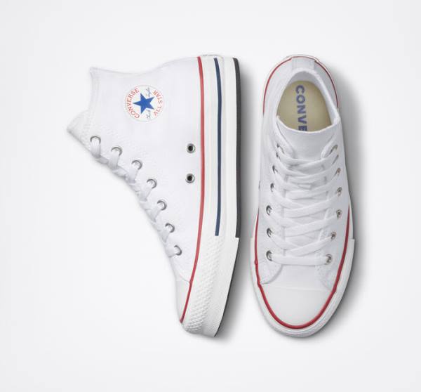 Zapatillas Altas Converse Chuck Taylor All Star Lift Platform Blancas Rojas Oscuro Azul Marino | CV-780HKB