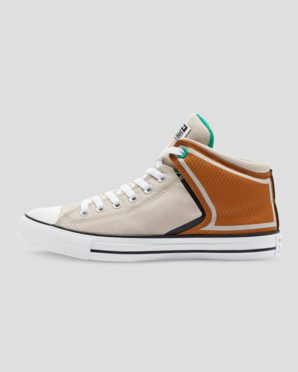 Zapatillas Altas Converse Chuck Taylor All Star High Street Marrones Beige | CV-862GKJ