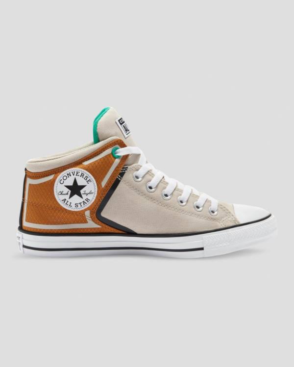 Zapatillas Altas Converse Chuck Taylor All Star High Street Marrones Beige | CV-862GKJ