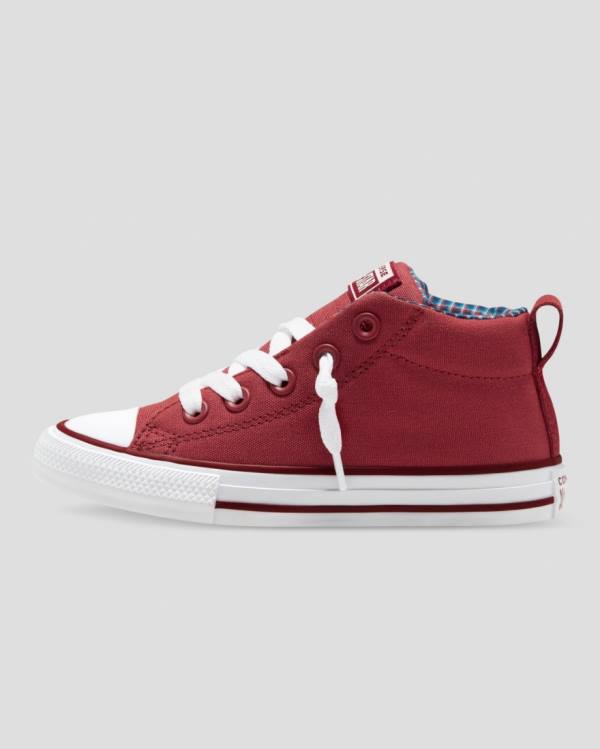 Zapatillas Altas Converse Chuck Taylor All Star Street Plaid Rojas | CV-864MWU