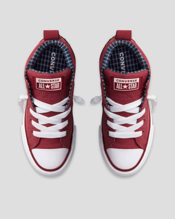 Zapatillas Altas Converse Chuck Taylor All Star Street Plaid Rojas | CV-864MWU