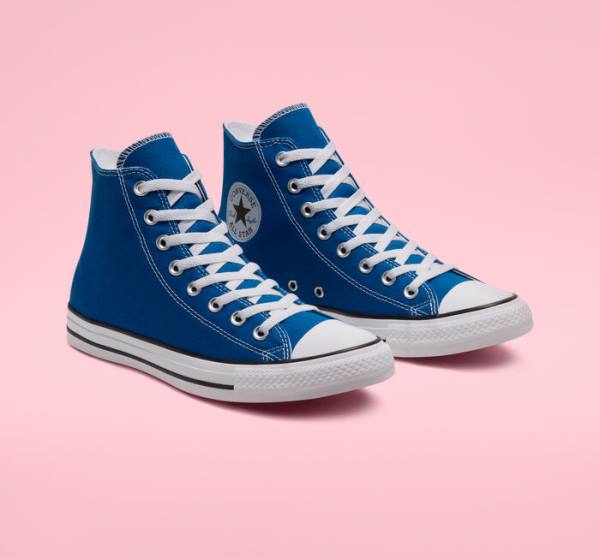 Zapatillas Altas Converse Chuck Taylor All Star Seasonal Color Azules Blancas | CV-892RWJ