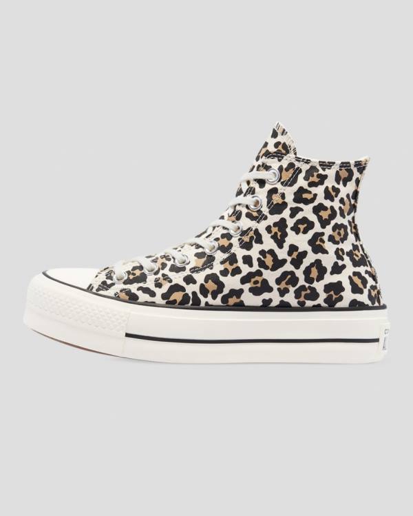 Zapatillas Altas Converse Chuck Taylor Lift Leopard Print Platform Leopardo | CV-432GXV