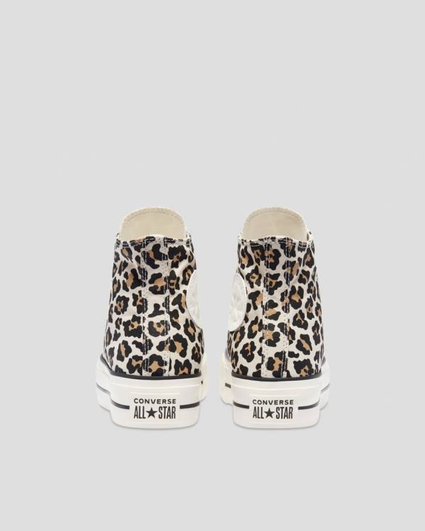 Zapatillas Altas Converse Chuck Taylor Lift Leopard Print Platform Leopardo | CV-432GXV