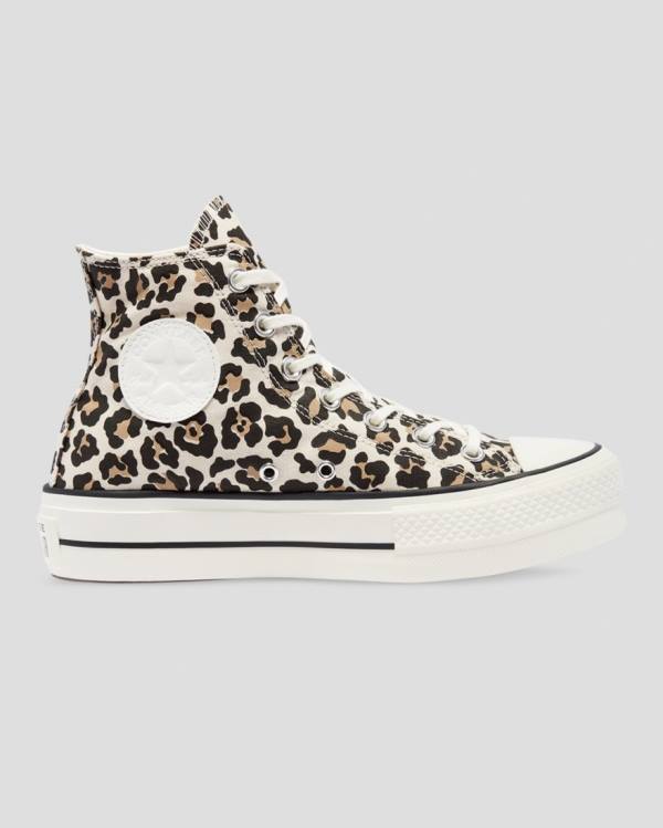 Zapatillas Altas Converse Chuck Taylor Lift Leopard Print Platform Leopardo | CV-432GXV