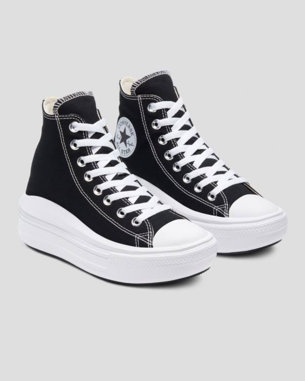 Zapatillas Altas Converse Chuck Taylor Move Platform Negras | CV-821SFL