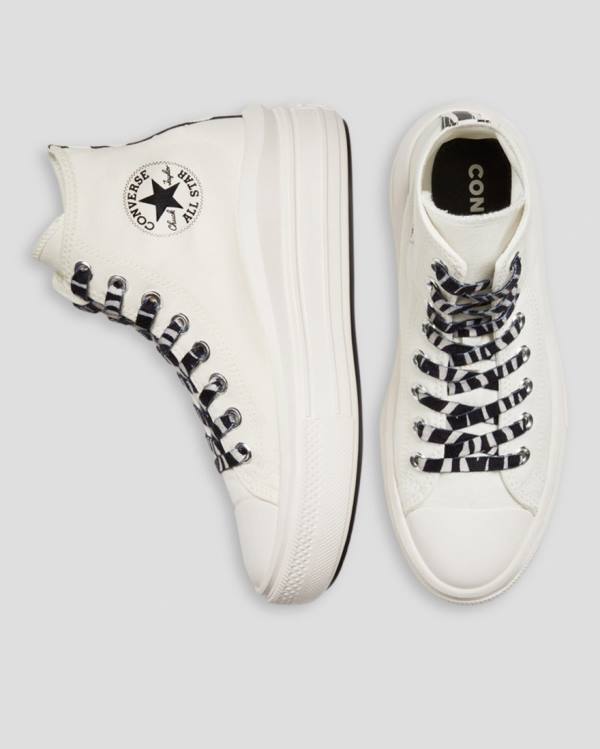 Zapatillas Altas Converse Chuck Taylor Move Zebra Print Platform Beige | CV-935STL