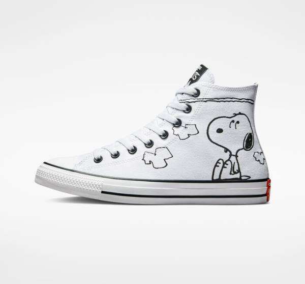 Zapatillas Altas Converse Peanuts Chuck Taylor All Star Blancas Negras Rojas | CV-961QKW