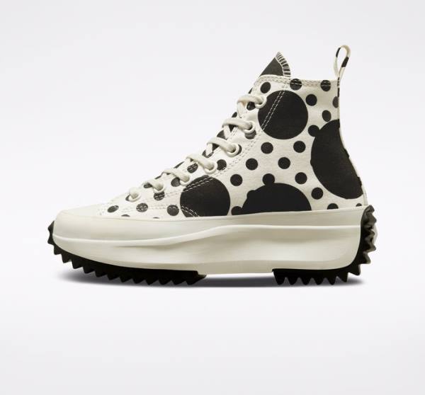 Zapatillas Altas Converse Run Star Hike Platform Polka Dots Negras | CV-320PWD