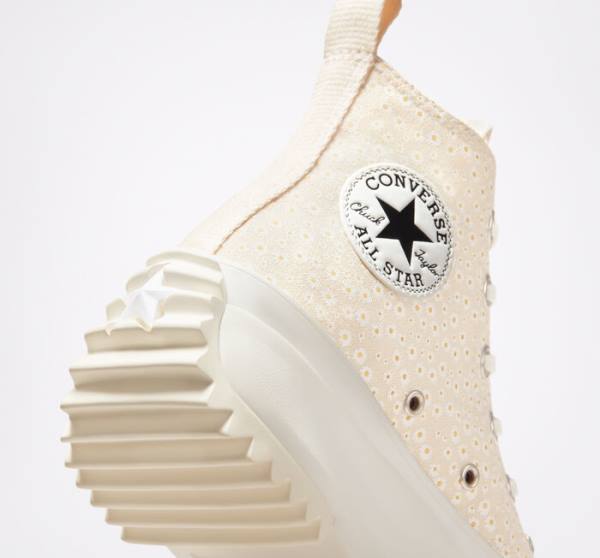 Zapatillas Altas Converse Run Star Hike Platform Daisy Beige Blancas | CV-503QNG