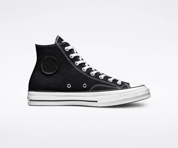 Zapatillas Altas Converse Stussy Chuck 70 Negras Blancas | CV-402CBH