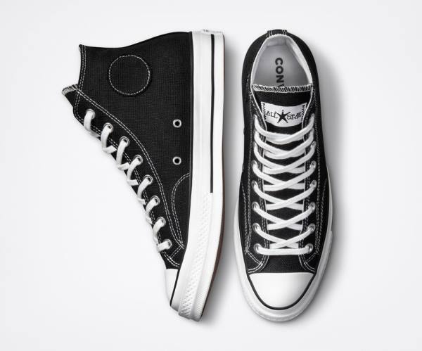 Zapatillas Altas Converse Stussy Chuck 70 Negras Blancas | CV-435ILT