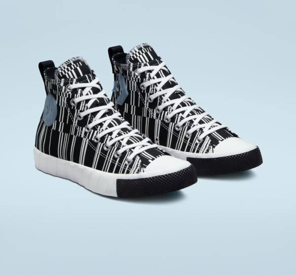 Zapatillas Altas Converse UNT1TL3D Translucent Barcode Negras Blancas Indigo | CV-519FEB