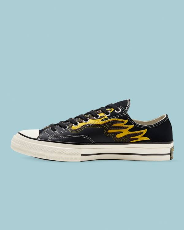 Zapatillas Bajas Converse Chuck 70 Archive Flame Overlay Negras | CV-201RTP