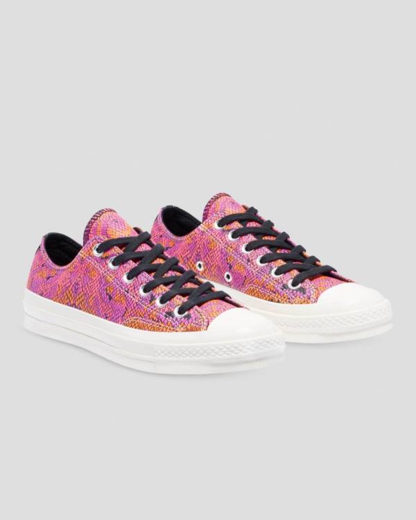 Zapatillas Bajas Converse Chuck 70 Cuero Printed Rosas Naranjas | CV-089YLW