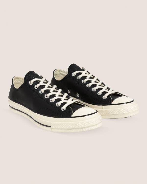 Zapatillas Bajas Converse Chuck 70 Seasonal Cuero Negras | CV-839XZW