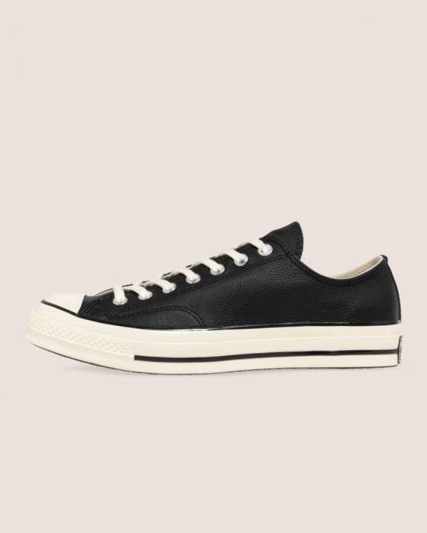 Zapatillas Bajas Converse Chuck 70 Seasonal Cuero Negras | CV-839XZW