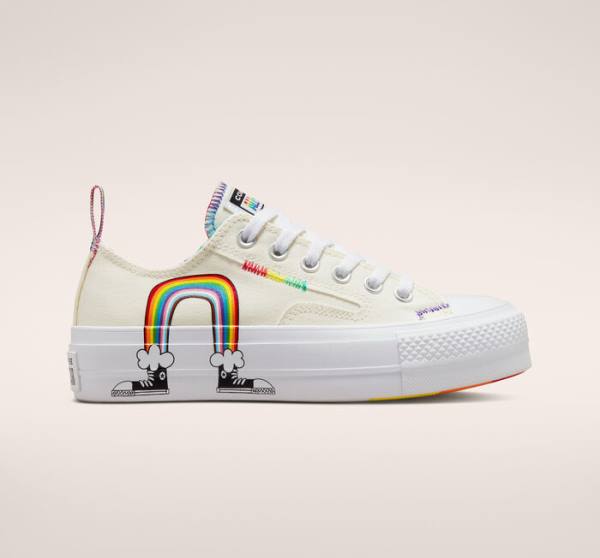 Zapatillas Bajas Converse Chuck Taylor All Star Lift Platform Pride Rojas | CV-130BOF