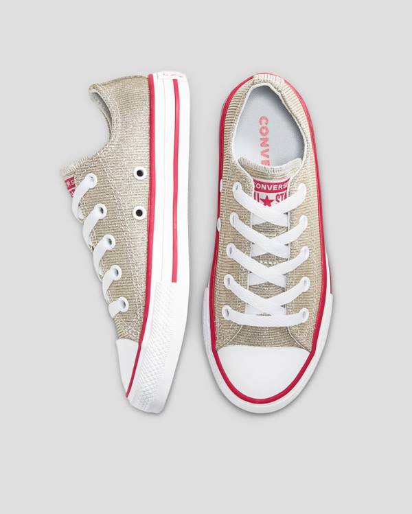 Zapatillas Bajas Converse Chuck Taylor All Star Glitter Textile Marrones | CV-254WYD