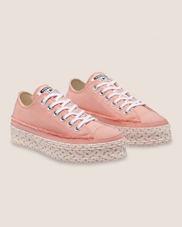 Zapatillas Bajas Converse Chuck Taylor All Star Espadrille Platform Rosas | CV-520RBF