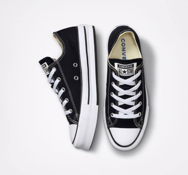 Zapatillas Bajas Converse Chuck Taylor All Star Lift Platform Negras Blancas | CV-547ATH