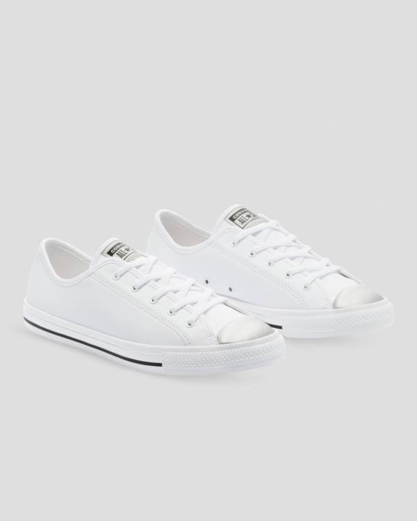 Zapatillas Bajas Converse Chuck Taylor All Star Dainty Mono Metallic Blancas | CV-578TJW