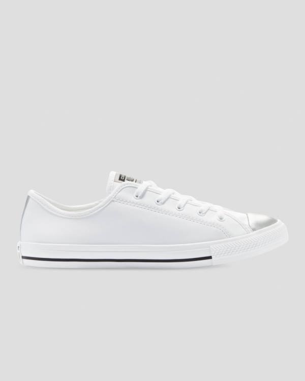 Zapatillas Bajas Converse Chuck Taylor All Star Dainty Mono Metallic Blancas | CV-578TJW