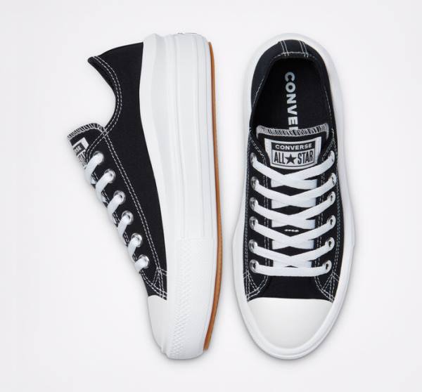 Zapatillas Bajas Converse Chuck Taylor All Star Move Platform Negras Blancas | CV-610LWU