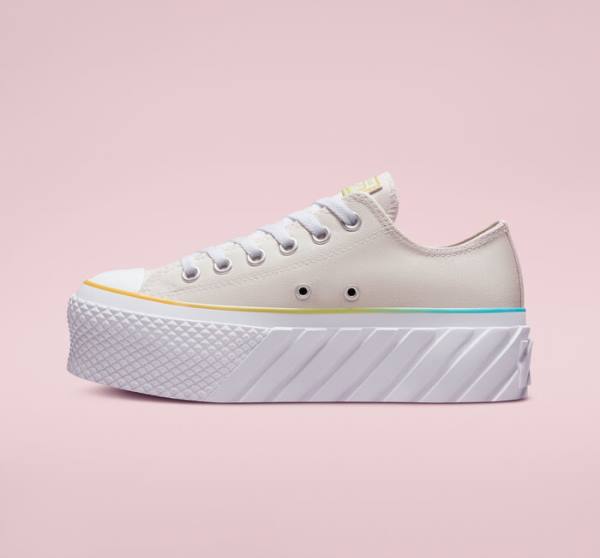 Zapatillas Bajas Converse Chuck Taylor All Star 2X Lift Platform Gradient Blancas Azules | CV-708JIY