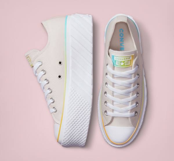 Zapatillas Bajas Converse Chuck Taylor All Star 2X Lift Platform Gradient Blancas Azules | CV-708JIY