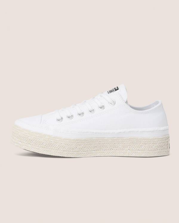 Zapatillas Bajas Converse Chuck Taylor All Star Espadrille Platform Blancas | CV-720CSQ