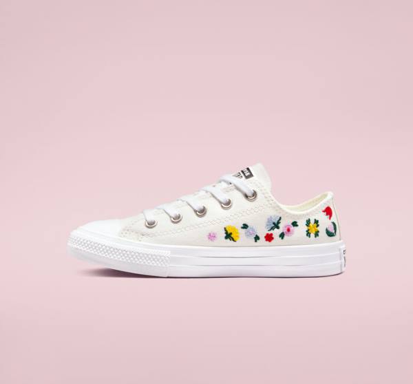 Zapatillas Bajas Converse Chuck Taylor All Star Floral Embroidery Blancas Blancas | CV-807RJH