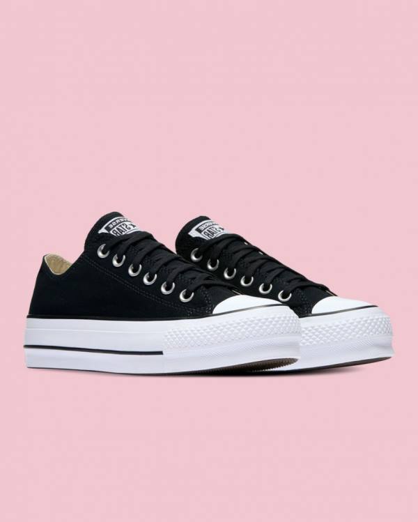 Zapatillas Bajas Converse Chuck Taylor All Star Canvas Lift Negras | CV-814QKL