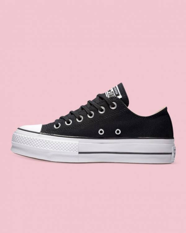 Zapatillas Bajas Converse Chuck Taylor All Star Canvas Lift Negras | CV-814QKL