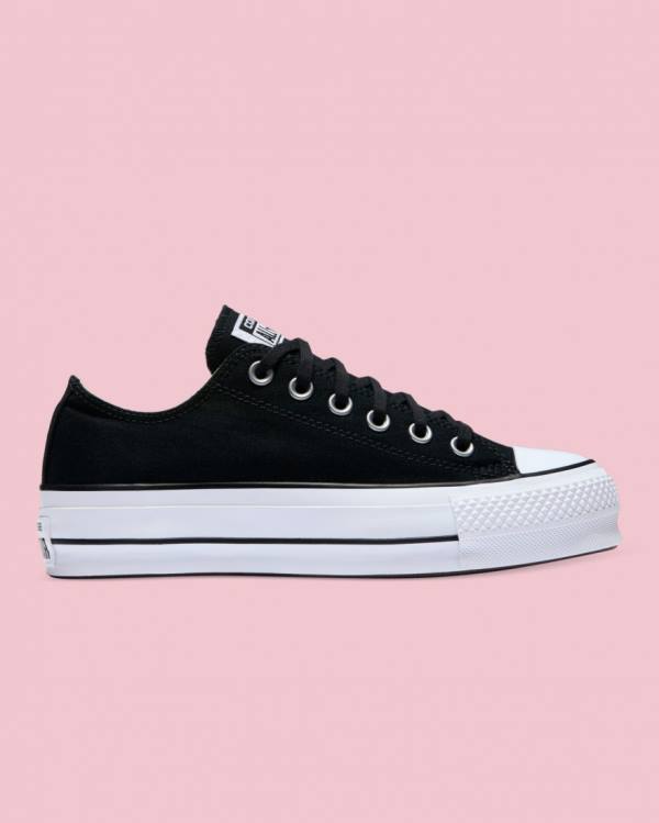 Zapatillas Bajas Converse Chuck Taylor All Star Canvas Lift Negras | CV-814QKL