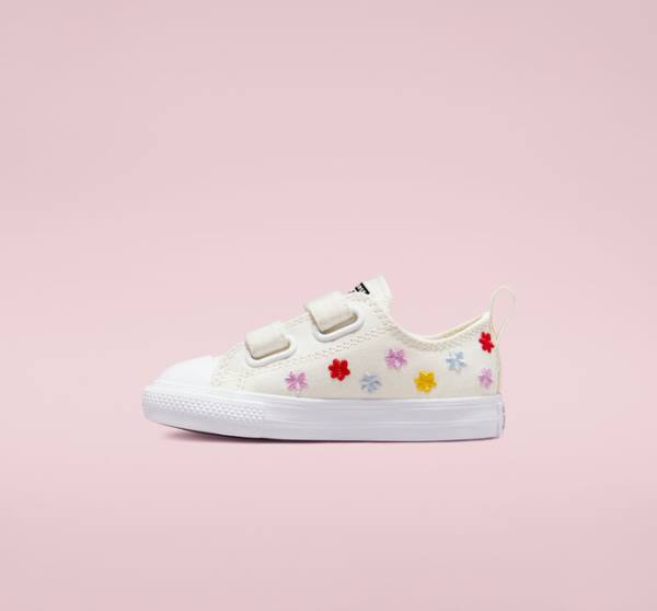 Zapatillas Bajas Converse Chuck Taylor All Star Easy-On Floral Embroidery Blancas Blancas | CV-960ZSK